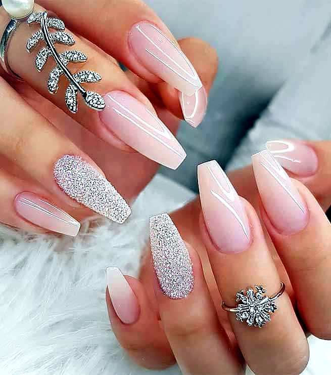 Glitter ombré nails by Allure